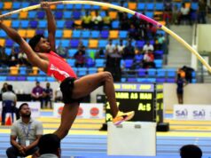 Reegan, de Tamil Nadu, ganha ouro no salto com vara no National Indoor Athletics C’ships e quebra a marca de qualificação do CWG Reegan, de Tamil Nadu, ganha ouro no salto com vara no National Indoor Athletics C'ships e quebra a marca de qualificação do CWG
