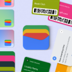 Ilustração de um telefone com a Google Wallet aberta, cercado por ingressos e documentos que podem ser adicionados à Google Wallet.