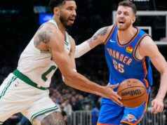 Resumo da NBA: Celtics encerra sequência de 12 vitórias consecutivas do Thunder Resumo da NBA: Celtics encerra sequência de 12 vitórias consecutivas do Thunder