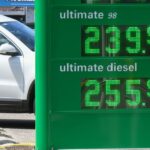 Preços da gasolina mostrando o posto de gasolina da BP em Clovelly, 16 de março de 2026.