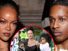 Rihanna estava em casa com seus três filhos durante as filmagens: Fonte rihanna o mais rápido possível rockey kids gettyc omp