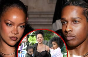 Rihanna estava em casa com seus três filhos durante as filmagens: Fonte rihanna o mais rápido possível rockey kids gettyc omp