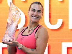 Sabalenka derrota Gauff e conquista o segundo título consecutivo do Miami Open Aryna Sabalenka em ação.