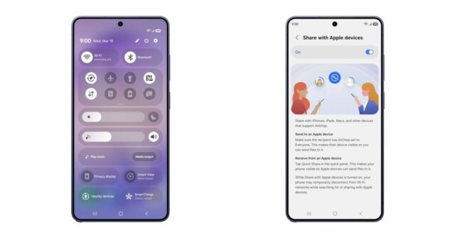 Samsung lança AirDrop sobre Quick Share no Galaxy S26, mais dispositivos chegando
