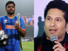 Sanju Samson revela que esteve em contato com Sachin Tendulkar durante o T20 WC Sanju Samson revela que esteve em contato com Sachin Tendulkar durante o T20 WC