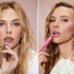 Um tubo de pêssego claro de