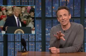 Seth Meyers envergonha Trump por interpretar ‘Ave Maria’ depois que alguém desmaiou no comício: ‘Também brilha uma luz branca no rosto dela?’ | Vídeo Jogar