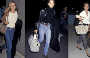 Sou um passageiro frequente – 17 peças para o canal modelo de aeroporto estilo dos anos 90 Uma convidada usa cabelo loiro na altura dos ombros em ondas soltas com uma parte central, óculos de sol retangulares estreitos com armação dourada fina e lentes marrons, um colar de ouro fino e uma pulseira de ouro, uma bolsa de couro preta com uma alça de corrente prateada grossa, um vestido sem mangas cinza com decote em V e cintura amarrada finalizado com uma bainha de lenço assimétrica em tecido leve drapeado, sapatos de bico fino com estampa de cobra, fora do Lafayette 148, durante a New York Fashion Week, em 11 de setembro, 2025 em Nova York, Nova York