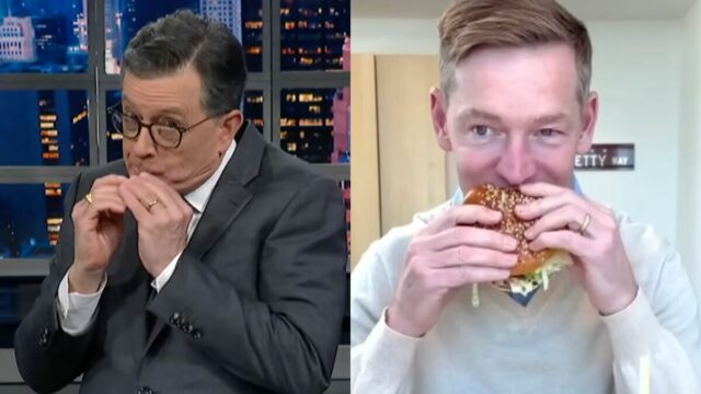 Stephen Colbert dá uma análise brutal do infame lançamento do hambúrguer do CEO do McDonald's
