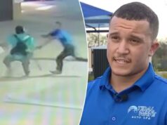 Suspeito empunhando um machado subjugado pela queda de um recruta militar adolescente no MMA em um confronto de lavagem de carro capturado em vídeo Suspeito empunhando um machado subjugado pela queda de um recruta militar adolescente no MMA em um confronto de lavagem de carro capturado em vídeo