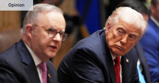 Foi então que o Presidente dos EUA, Donald Trump, apoiou calorosamente o acordo AUKUS quando recebeu o Primeiro-Ministro Anthony Albanese na Casa Branca em Outubro do ano passado.  