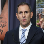 Tesoureiro Dr. Jim Chalmers durante uma conferência de imprensa na Casa do Parlamento em Canberra na terça-feira, 17 de março de 2026.