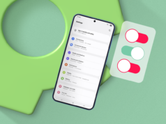 Testei centenas de telefones e estas são as configurações que desativei primeiro mão segurando o telefone Android mostrando o menu de configurações rápidas