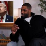 O presidente dos EUA, Donald Trump, olha para cima durante uma reunião de gabinete na Casa Branca.