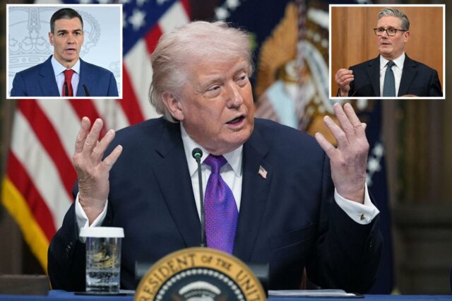 Trump ataca a Espanha 'perdedora' e diz ao The Post que Keir Starmer do Reino Unido deveria ajudar o Irã 'sem questionar': 'Muito decepcionante'
