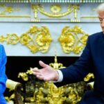 A primeira-ministra japonesa, Sanae Takaichi, com Donald Trump.