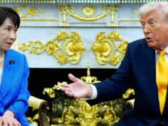 Trump compara ataque do Irã a Pearl Harbor na frente do primeiro-ministro do Japão A primeira-ministra japonesa, Sanae Takaichi, com Donald Trump.