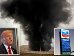 Trump diz ao Post que não há razão para entrar em pânico com o aumento do preço do petróleo na guerra do Irão: ‘Tenho um plano para tudo’ Ondas de fumaça negra saem do depósito de petróleo de Shahran, em Teerã, no Irã, após ataques EUA-Israel.