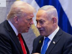 Trump e Netanyahu formaram uma coligação conveniente. Por trás disso estão divisões claras Donald Trump e o primeiro-ministro israelense Benjamin Netanyahu no Knesset, o parlamento de Israel, em outubro do ano passado.