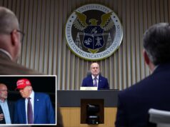 Trump irá ‘reequilibrar’ a mídia, disse o chefe da FCC, Brendan Carr, ao Pod Force One – e insta as emissoras a transmitirem programas ‘pró-América’ Trump irá 'reequilibrar' a mídia, disse o chefe da FCC, Brendan Carr, ao Pod Force One - e insta as emissoras a transmitirem programas 'pró-América'