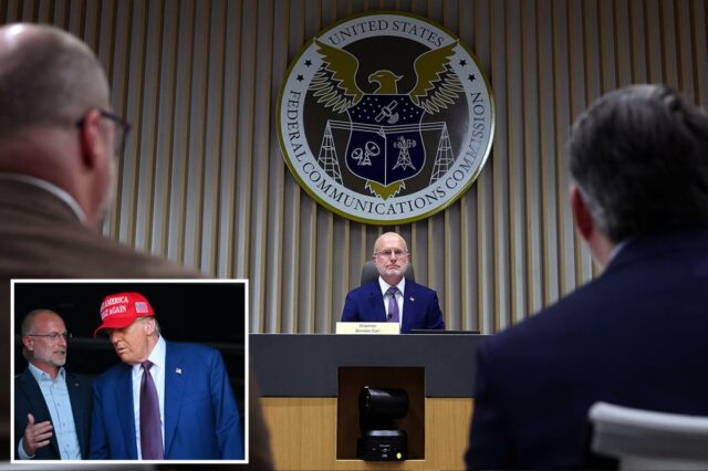 Trump irá 'reequilibrar' a mídia, disse o chefe da FCC, Brendan Carr, ao Pod Force One - e insta as emissoras a transmitirem programas 'pró-América'
