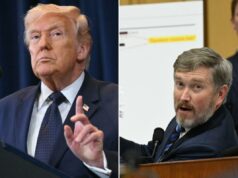 Trump leva sua guerra contra Thomas Massie direto para seu distrito natal, Kentucky O presidente dos EUA, Donald Trump, fala em uma entrevista coletiva, gesticulando com a mão.