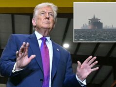 Trump pede ‘esforço de equipe’ de outros países para manter o petróleo fluindo através do Estreito de Ormuz Donald Trump falando na Coosa Steel Corporation em Roma, Geórgia.