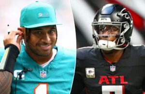 Tua Tagovailoa competirá pelo cargo de quarterback dos Falcons com Michael Penix Jr. Tua Tagovailoa