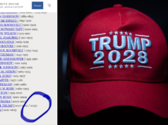 Um detalhe divulgado no site da Casa Branca alimenta temores do terceiro mandato de Trump Kate Mageau's Threads post.