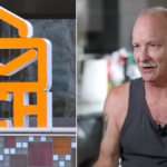 Uma imagem de compilação dos escritórios da Publishers Clearing House à esquerda e do ex-vencedor John Wyllie à direita.