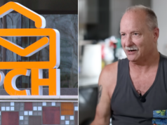 Um homem do Oregon ganhou US$ 5 mil por semana pelo resto da vida da PCH – eles faliram e sua renda desapareceu. Como manter sua riqueza Uma imagem de compilação dos escritórios da Publishers Clearing House à esquerda e do ex-vencedor John Wyllie à direita.