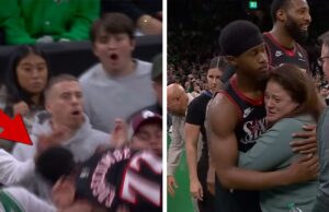 VJ Edgecombe dos Sixers abraça mulher após colisão na quadra 030226_vj_edgecombe_primary