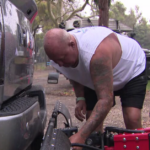 O homem da Gold Coast, Richard Croydon, está há quatro semanas em uma viagem de nove meses.