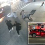 Vídeo chocante mostra faíscas voando enquanto motorista descontrolado parece arrastar ciclistas pela movimentada rua do Harlem em um acidente fatal