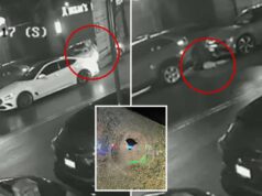 Vídeo chocante mostra policial fora de serviço da polícia de Nova York atirando em um homem que pode ter se envolvido em roubo de carro – já que ele está suspenso Vídeo chocante mostra policial fora de serviço da polícia de Nova York atirando em um homem que pode ter se envolvido em roubo de carro - já que ele está suspenso