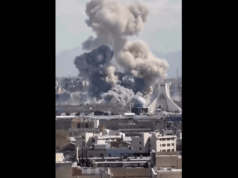 Vídeo mostra explosões perto da Torre Azadi, em Teerã Vídeo mostra explosões perto da Torre Azadi, em Teerã