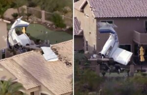 Vídeo surpreendente mostra pequeno avião caindo no quintal de Phoenix Vídeo surpreendente mostra pequeno avião caindo no quintal de Phoenix