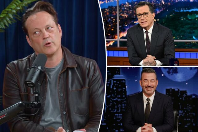 Vince Vaughn critica os apresentadores Jimmy Kimmel e Stephen Colbert por serem muito políticos: 'As pessoas querem autenticidade'

