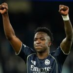 Vinicius Jr. marca dois gols na vitória do Real Madrid sobre o Manchester City da Liga dos Campeões