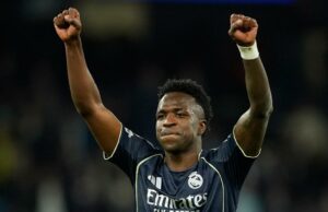 Vinicius Jr. marca dois gols na vitória do Real Madrid sobre o Manchester City da Liga dos Campeões Vinicius Jr. marca dois gols na vitória do Real Madrid sobre o Manchester City da Liga dos Campeões