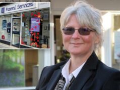 Vovó do Undertaker é encontrada esmagada até a morte em sua própria funerária Sally Blundell, funcionária funerária, do lado de fora