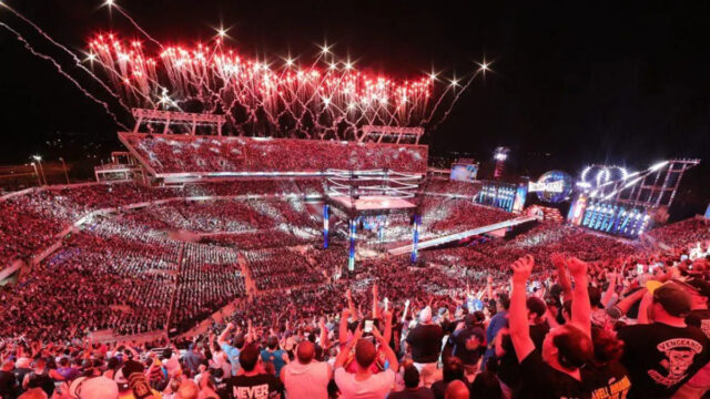 WWE WrestleMania stadium pyro