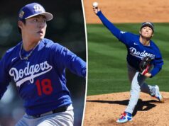 Yoshinobu Yamamoto levará a bola no primeiro dia contra Diamondbacks Um arremessador de beisebol com uniforme branco e