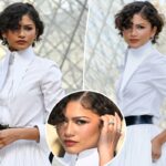 Zendaya mostra faixa de ouro na Paris Fashion Week enquanto rumores de casamento de Tom Holland giram