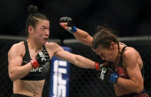 Zhang Weili e Joanna Jedrzejczyk fazem história com a indução ao Hall da Fama do UFC Zhang Weili and Joanna Jedrzejczyk clash at UFC 248