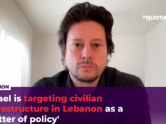 ‘Israel tem como alvo a infraestrutura civil por uma questão de política’ ‘Israel tem como alvo a infraestrutura civil por uma questão de política’