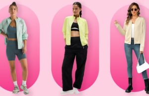 11 jaquetas leves para usar em dias nem muito quentes nem muito frios PARIS, FRANÇA - 06 DE MARÇO: Tiffany Hsu usa cabelo preto com corte de cabelo bob, brincos de ouro, uma jaqueta grande de couro marrom, uma blusa de gola alta de malha marrom escuro com lenço longo, shorts justos marrom escuro, uma bolsa de couro preta, meia-calça marrom, sapatos scarpins pontiagudos de couro marrom escuro, fora da Loewe, durante a Paris Fashion Week - Moda Feminina Outono / Inverno 2026/2027, em 06 de março de 2026 em Paris, França (Foto por Edward Berthelot/Getty Images)