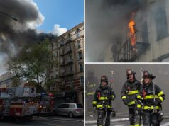2 mortos e 11 feridos após um enorme incêndio destruir e desabar parcialmente prédio de apartamentos em Nova York: ‘Danos pesados, pesados’ 2 mortos e 11 feridos após um enorme incêndio destruir e desabar parcialmente prédio de apartamentos em Nova York: 'Danos pesados, pesados'