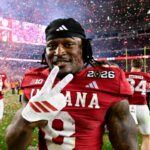 Kaelon Black #8 of the Indiana Hoosiers.