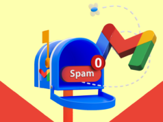6 maneiras de finalmente impedir que spam assuma o controle da minha caixa de entrada do Gmail Logotipo do Gmail cercado por notas adesivas coloridas flutuantes em um fundo azul